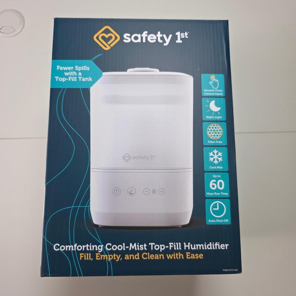 Safety 1st Comforting Cool-Mist Top-Fill Humidifier White Filter-Free IH552